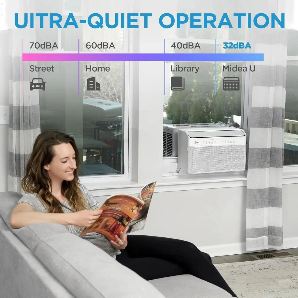 2026 Midea 12,000 BTU U-shaped smart inverter window air conditioner cools rooms up to 550 square feet