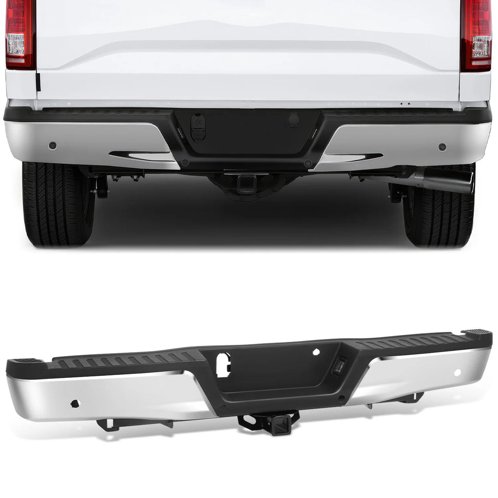 Rear Step Bumper w/Sensor Holes, Towing Pkg  15-20 Ford F-150