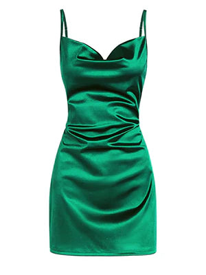 2026 Side Slit Satin Sexy Short Homecoming Dress