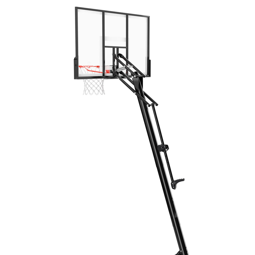 2026 Spalding 54-Inch Portable Basketball Hoop with Shatter-Proof Polycarbonate Backboard, Adjustable ExactaHeight System & Pro Slam Rim-Outdoor Play