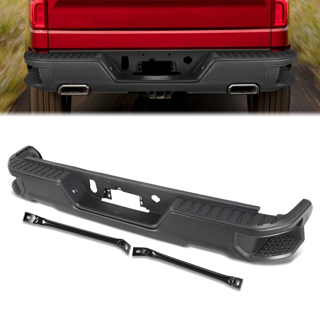 Rear Step Bumper w/ License Plate Lights  19-23 Chevy/GMC Silverado Sierra 1500