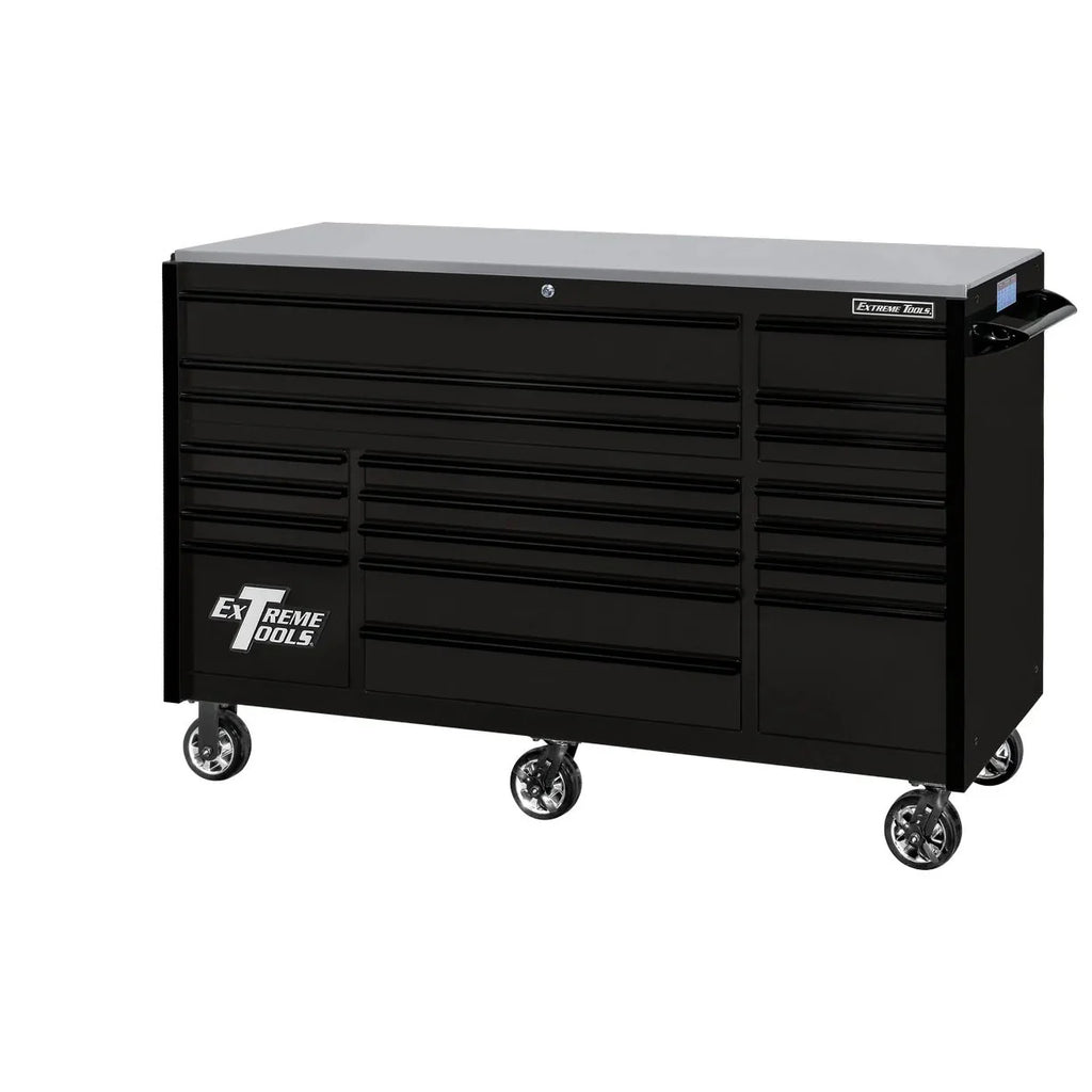 2026 Extreme Tools RX250 Series 72-inch x 30-inch Rolling Cart – 19 Drawers – 250 lb Drawer Slides