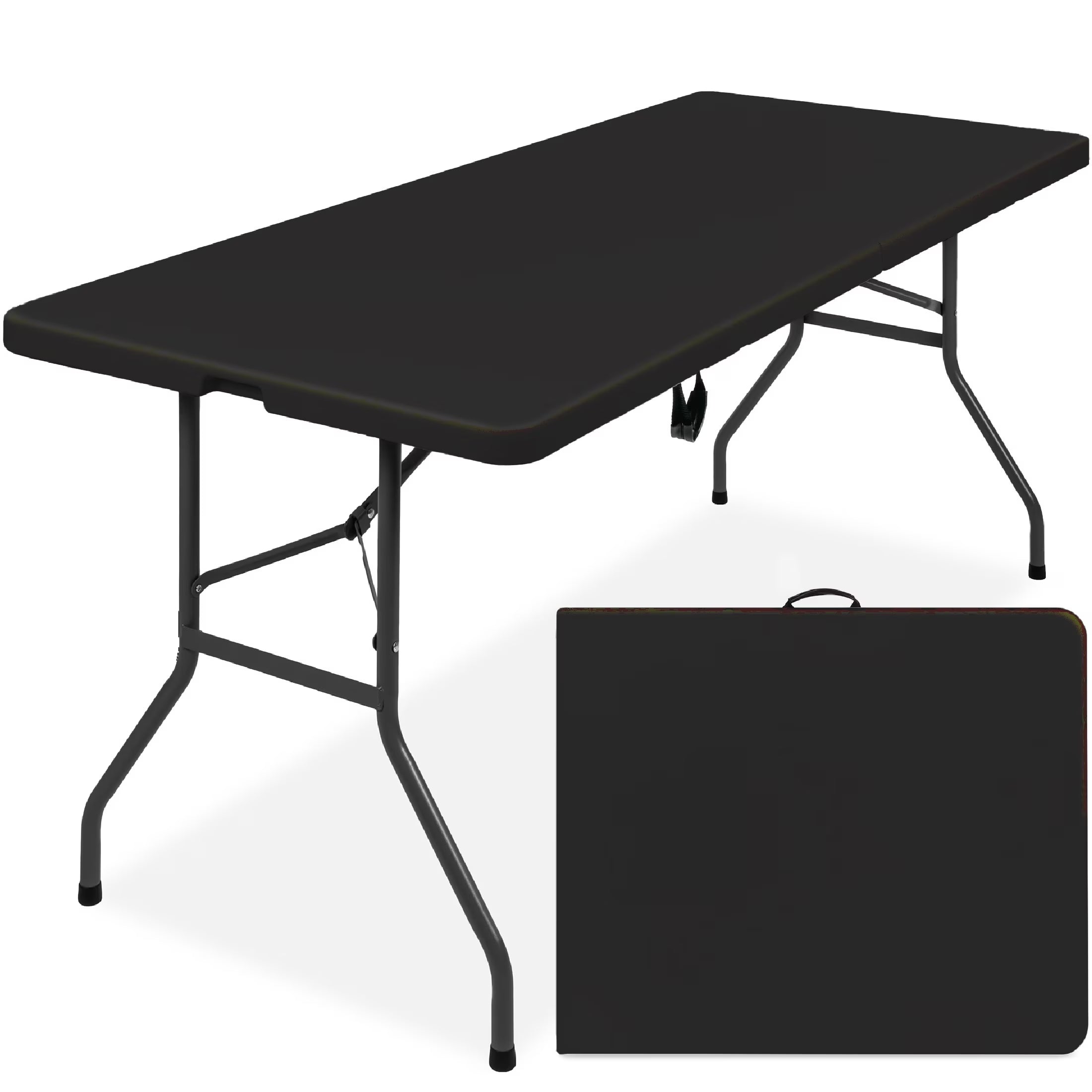 2026 Best Choice Products 6ft Plastic Folding Table, Indoor Outdoor Heavy Duty Portable w/ Handle, Lock - White