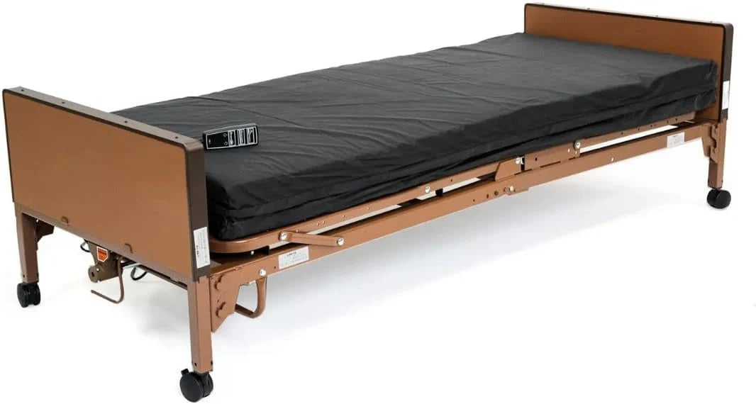 2026 Fully electric hospital bed set, foam mattress, half side rails