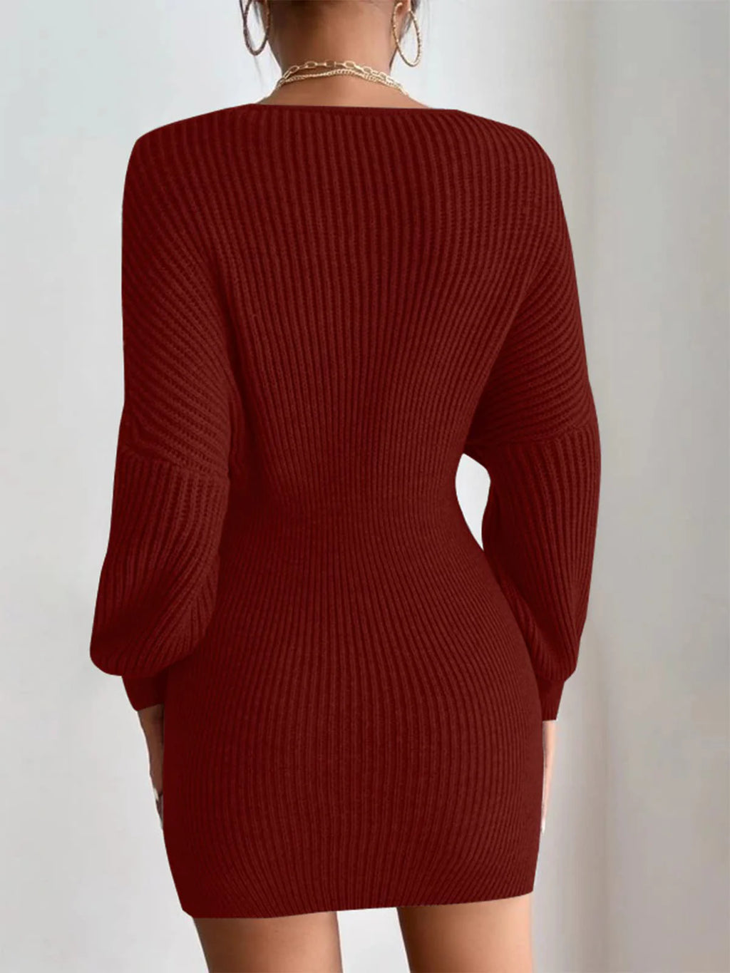 2026 Pleated Casual Batwing Sleeve Dress
