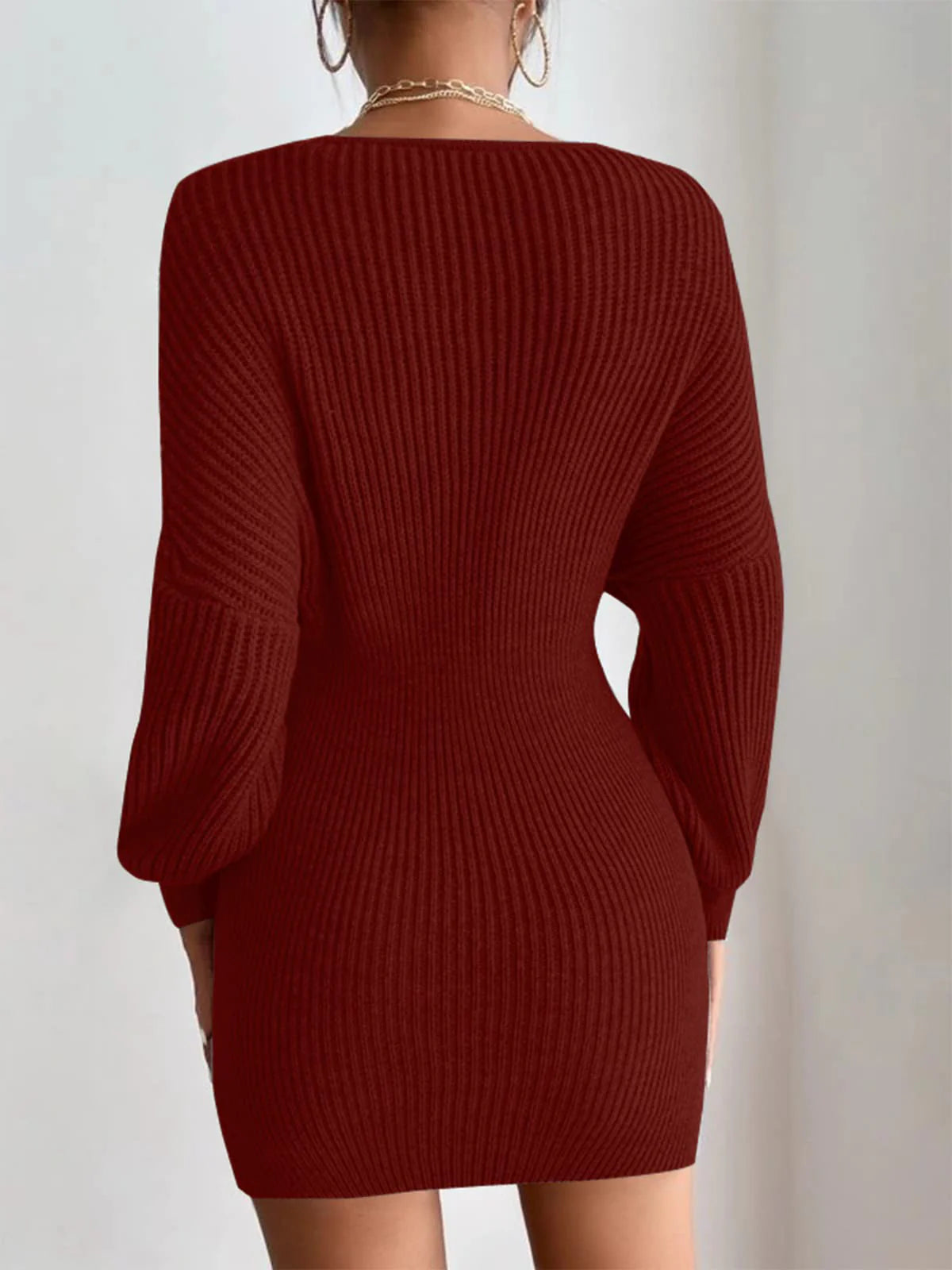 2026 Pleated Casual Batwing Sleeve Dress