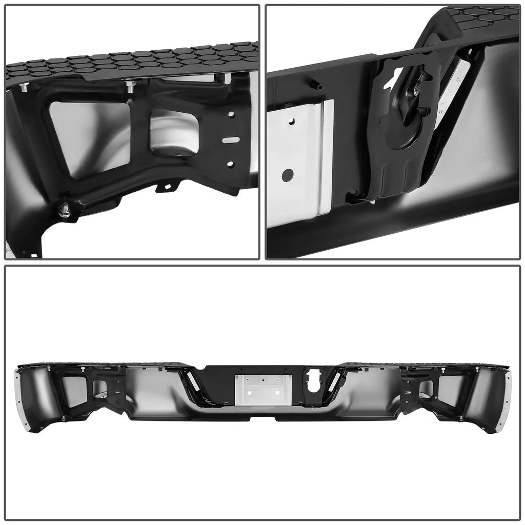 Modular Style Rear Step Bumper w/Dual Exhaust & License Plate Lights  09-19 Dodge Ram 1500 2500 3500