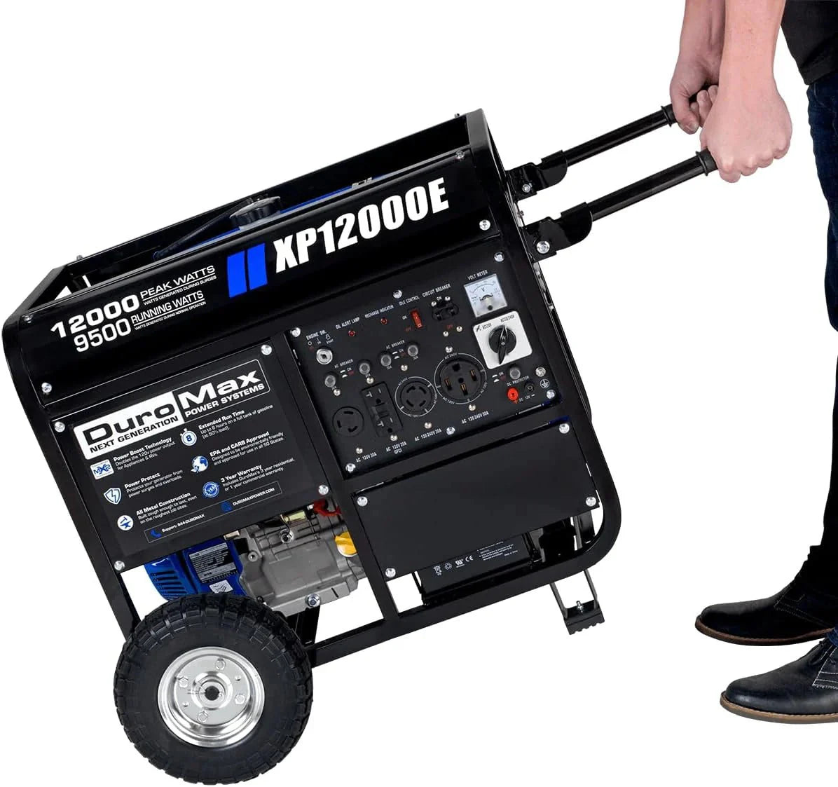 2026 Portable 13000-watt generator with dual-fuel operation (gasoline & propane), electric start, emergency power supply for the whole house, switchable, suitable for motorhomes and emergencies