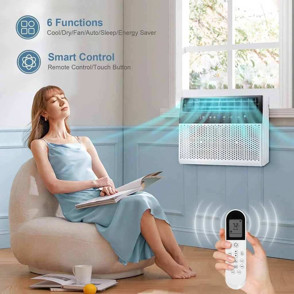 2026 Antarctic Star 12,000 BTU U-shaped window air conditioner, cools rooms up to 550 square feet with 6 modes, 24-hour timer, ultra-quiet window air conditioner