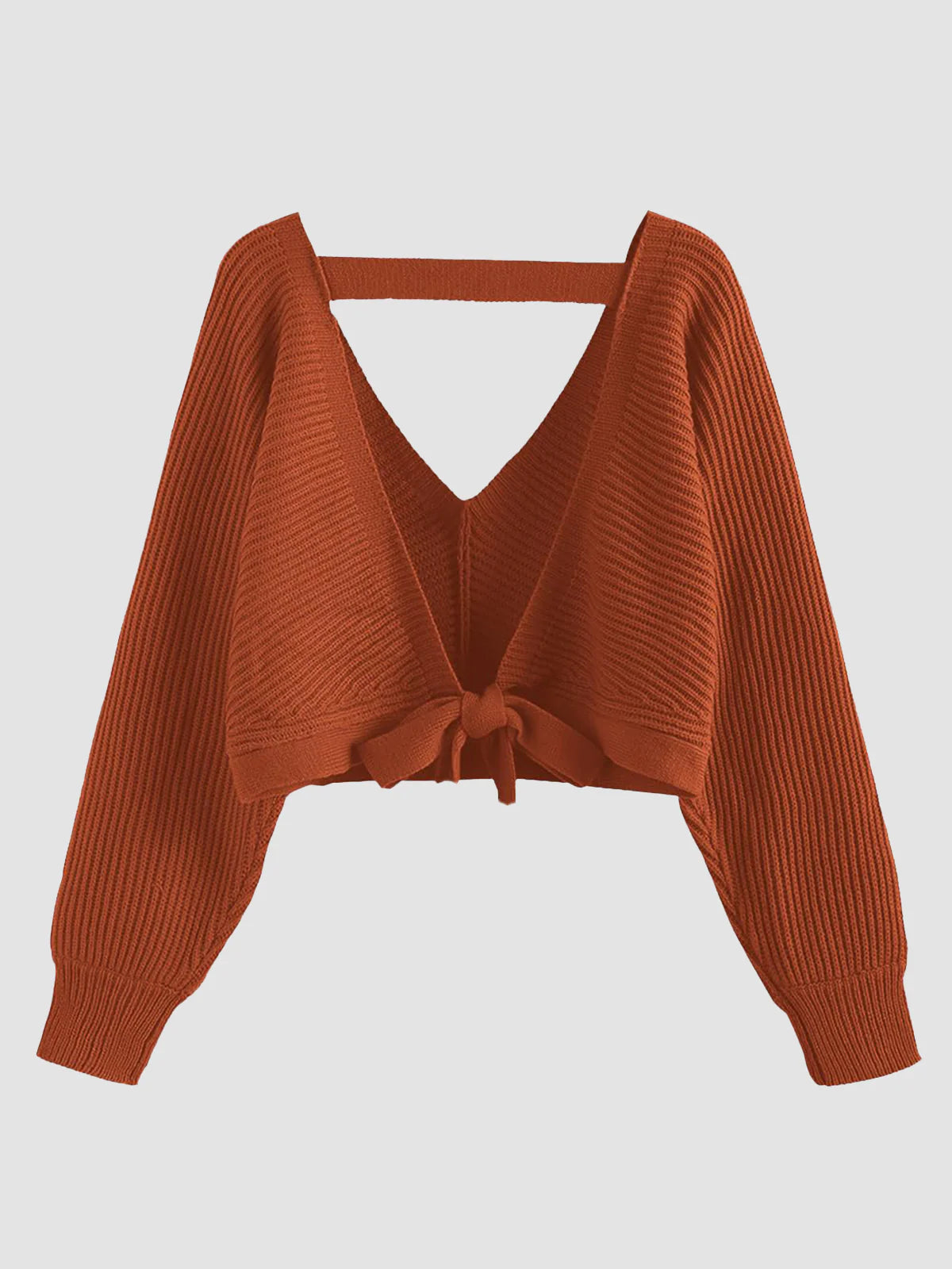2026 Ribbed Knit Sexy Drop Shoulder Sweater