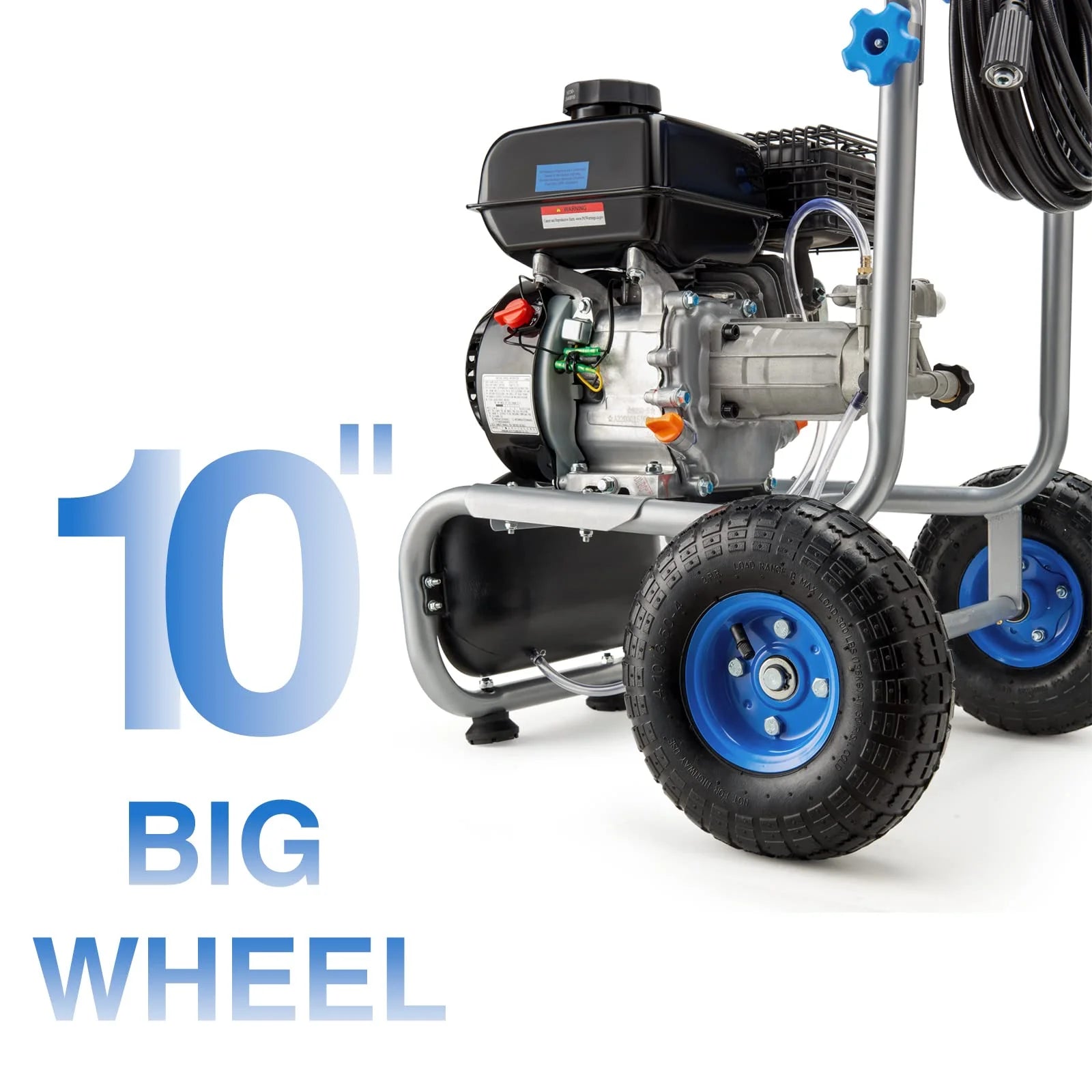 2026 Efurden 3500PSI Gas Pressure Washer, 2.3GPM Gas Powered High Pressure Clean Machine with 209CC Engine, 4 Adjustable Nozzles for Cleaning Walls, Terraces, Vehicles, Gardens (Blue)