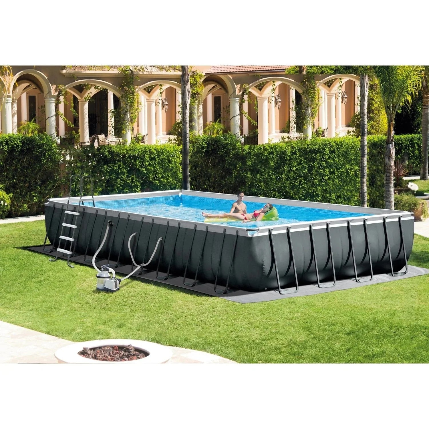 2026 Rectangular Ultra XTR Frame Pool (9.75 m x 4.88 m x 1.32 m) with pump