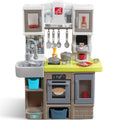2026 Step2 Contemporary Chef Brown and White Toddler Plastic Play Kitchen