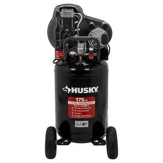 2026 Husky 30-gallon compressor, 175 PSI, oil-lubricated belt drive, portable vertical electric air compressor C304H