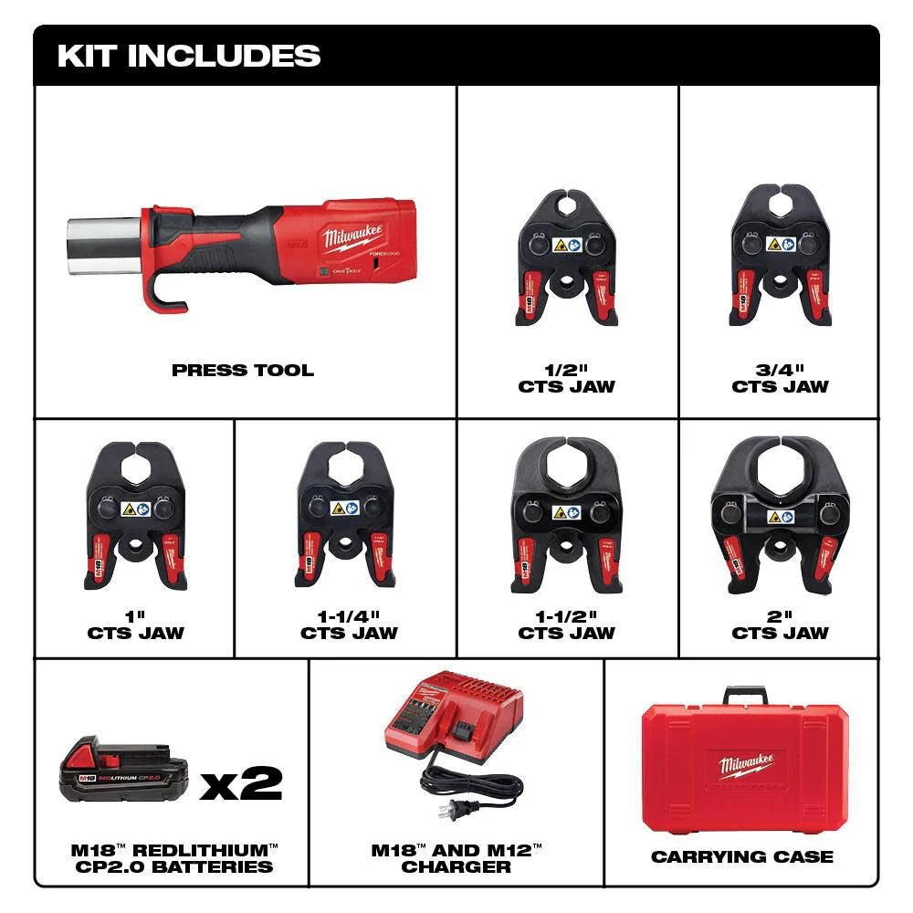2026 Milwaukee M18 FORCE LOGIC crimping tool with ONE-KEY and 1/2