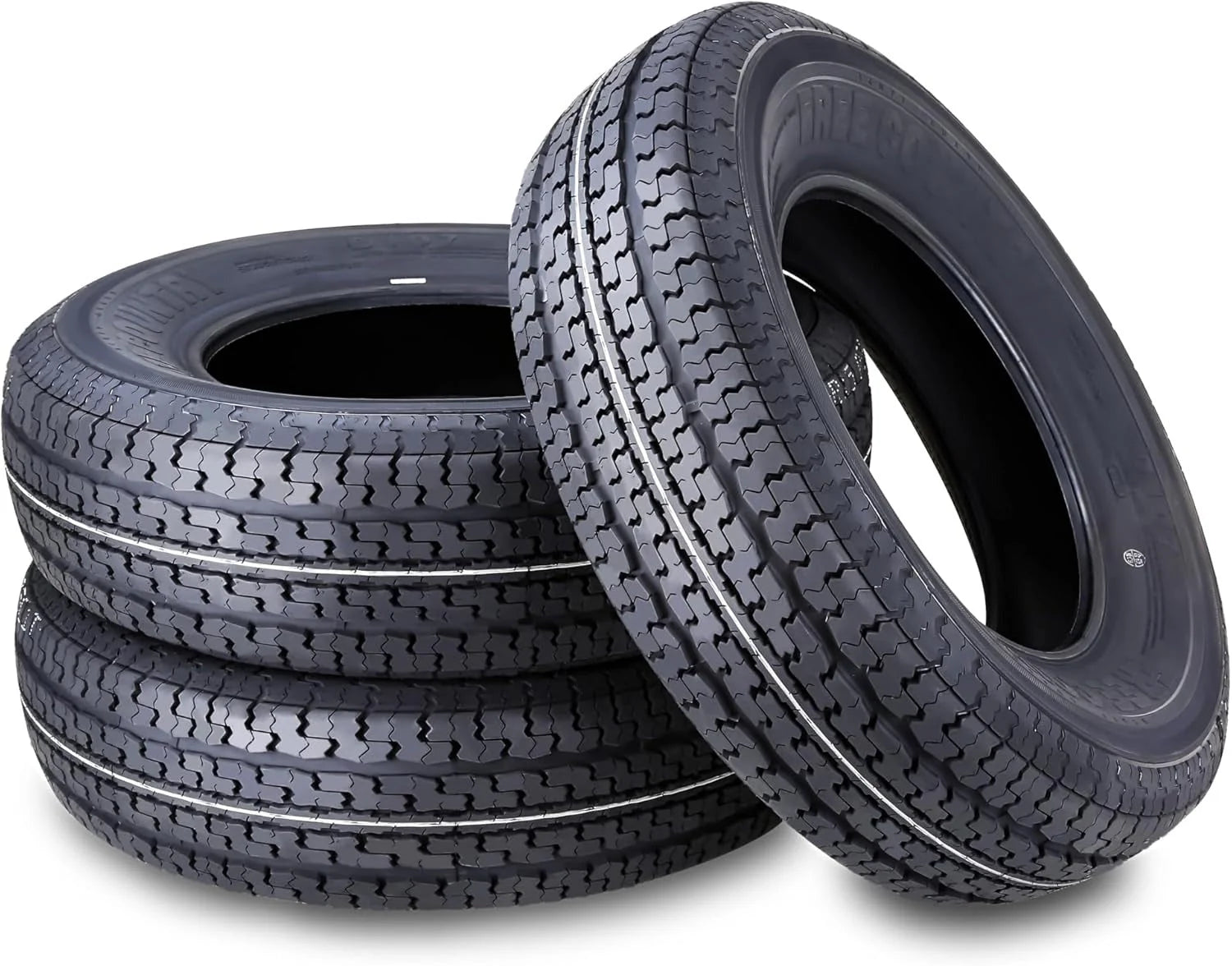 2026 Set of 4 heavy-duty trailer tires ST205/75R15 205 75 15 10-ply, load class E, steel-belted radial tires with abrasion protection