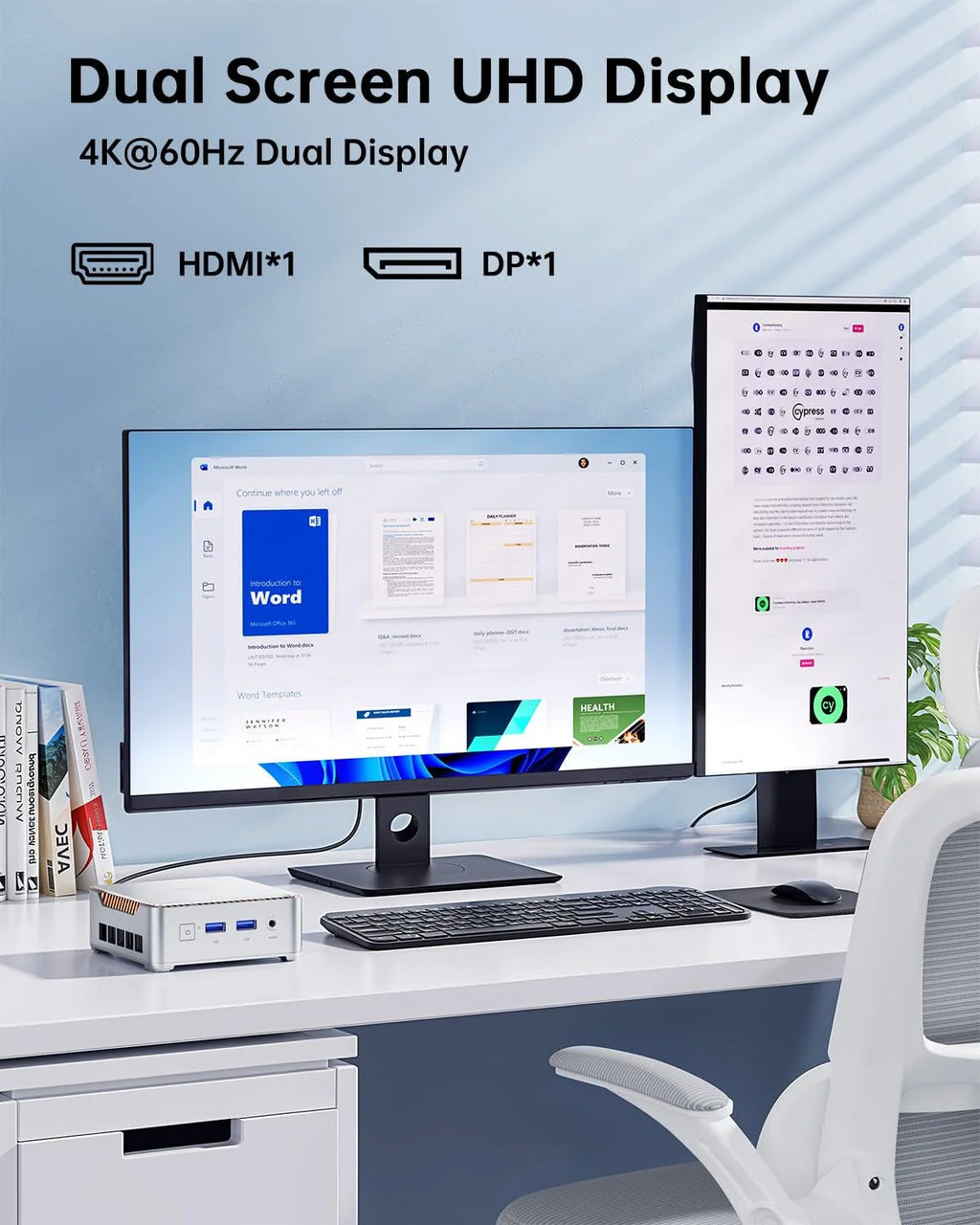 2026 KAMRUI GK3Plus Mini PC, 16GB RAM, 512GB M.2 SSD Mini Computer
