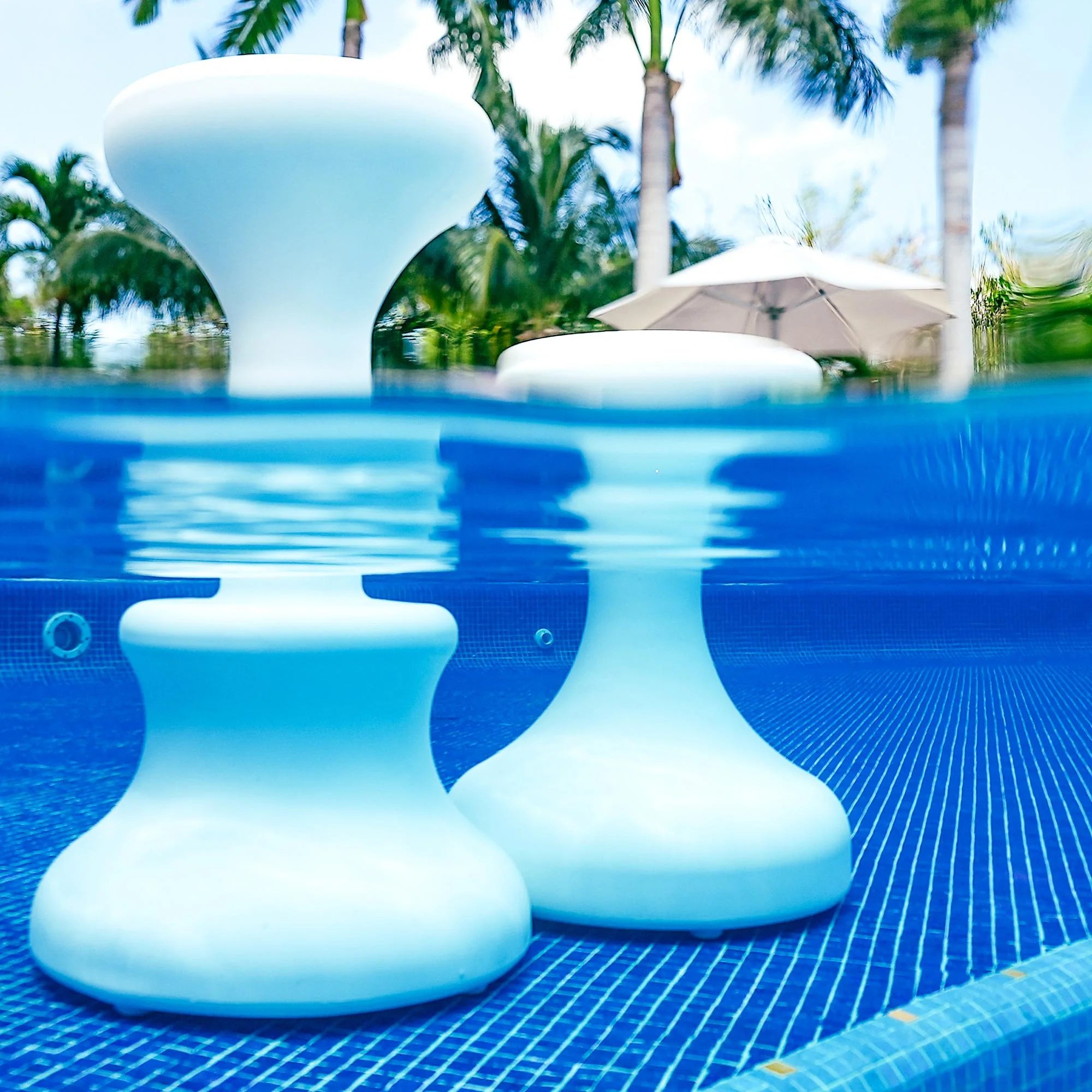 2026 Dunn-Rite Products Made in USA Submersible Swim Up Pool Stools for Underwater Use, Bar Stool for Inside Pool and Patio Deck Seating, 24 Inch (1 Stool)