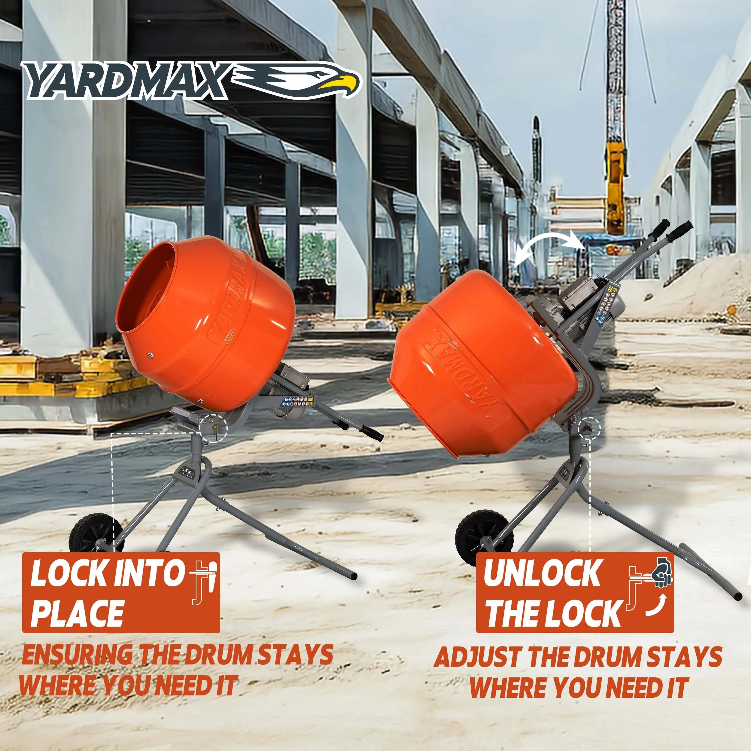 2026 YARDMAX YM0146 5.0 cu ft CONCRETE MIXER