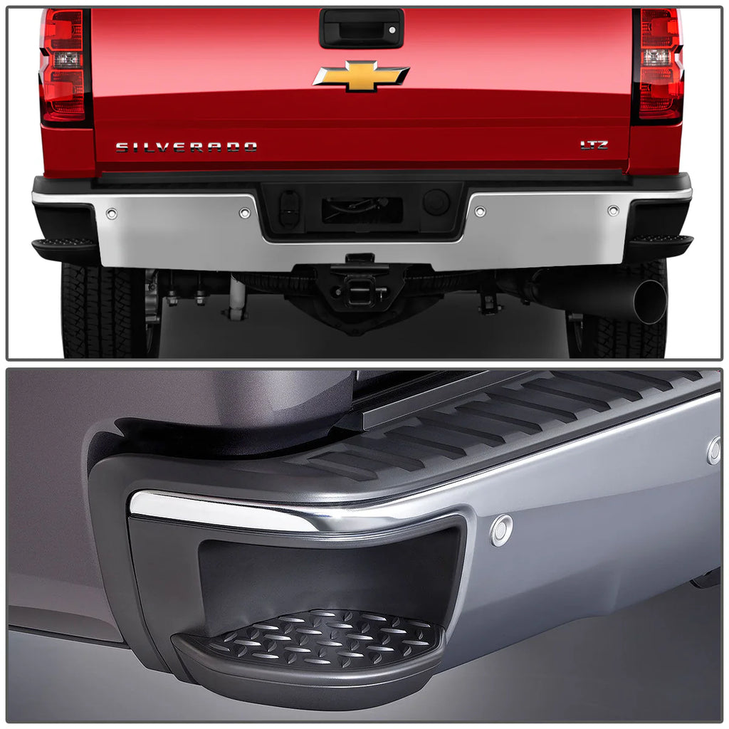 Rear Step Bumper w/Parking Sensor Holes  14-18 Chevy Silverado GMC Sierra 1500