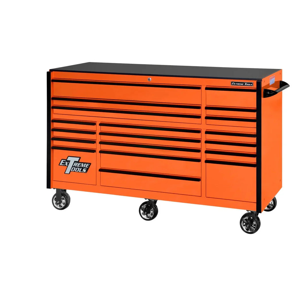 2026 Extreme Tools RX250 Series 72-inch x 30-inch Rolling Cart – 19 Drawers – 250 lb Drawer Slides