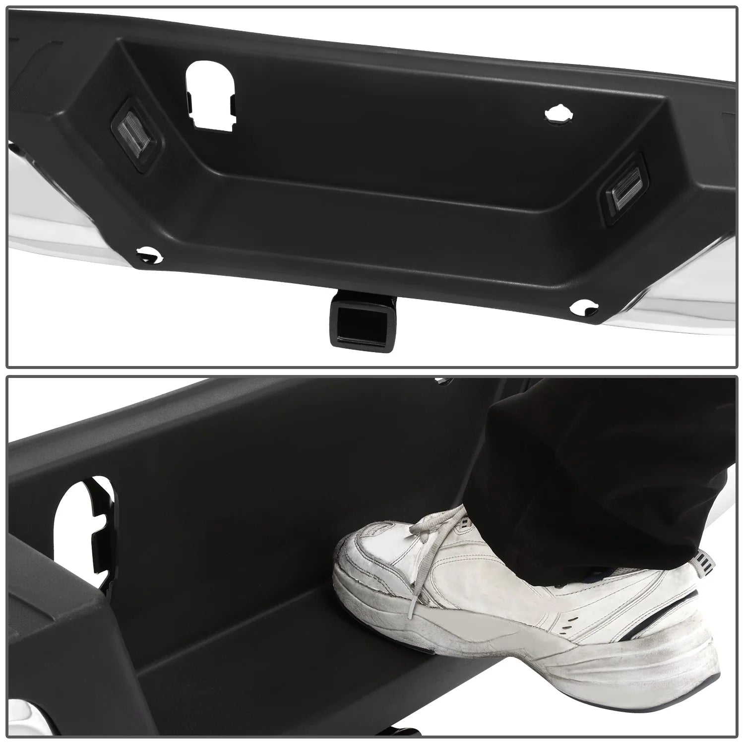 Rear Step Bumper w/Sensor Holes, Towing Pkg  15-20 Ford F-150