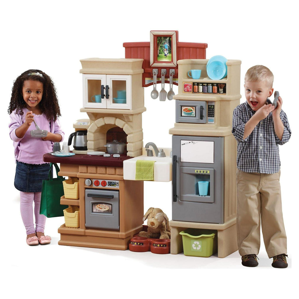 2026 Step2 Heart of the Home Brown Toddler Play Kitchen Set