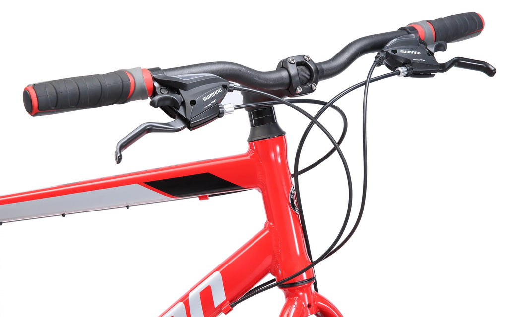 2026 Schwinn Kempo Hybrid Bike, 700c Wheels, 21 Speeds, Mens Frame, Red
