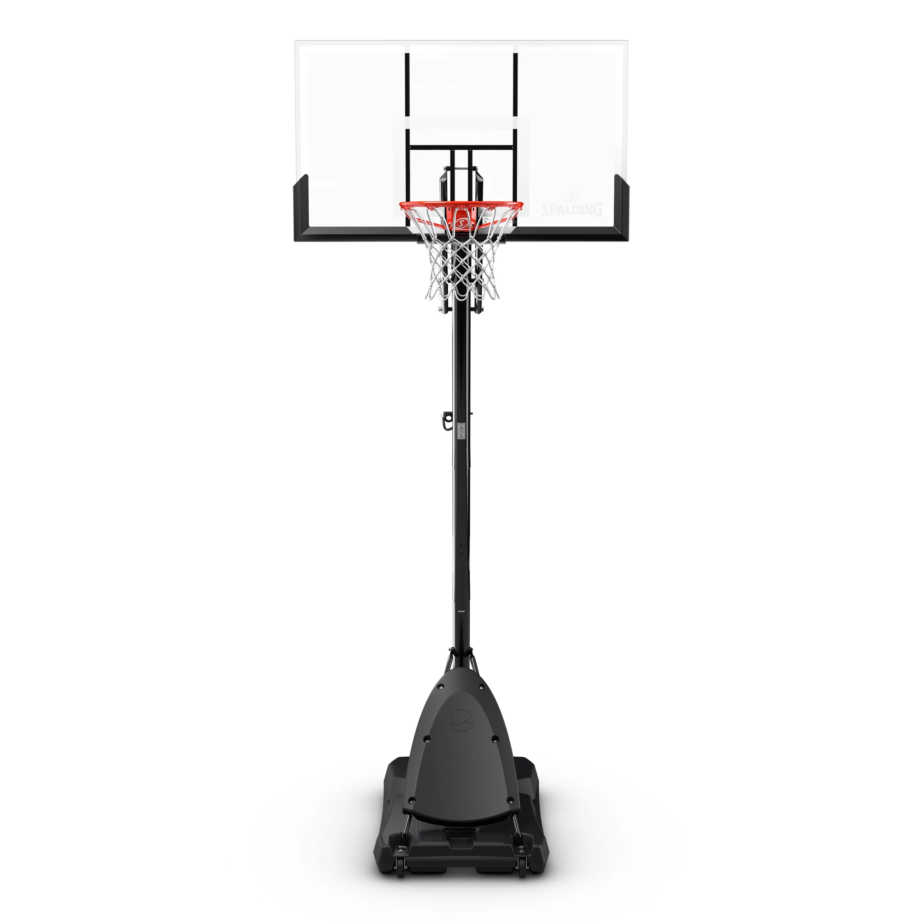 2026 Spalding 54-Inch Portable Basketball Hoop with Shatter-Proof Polycarbonate Backboard, Adjustable ExactaHeight System & Pro Slam Rim-Outdoor Play