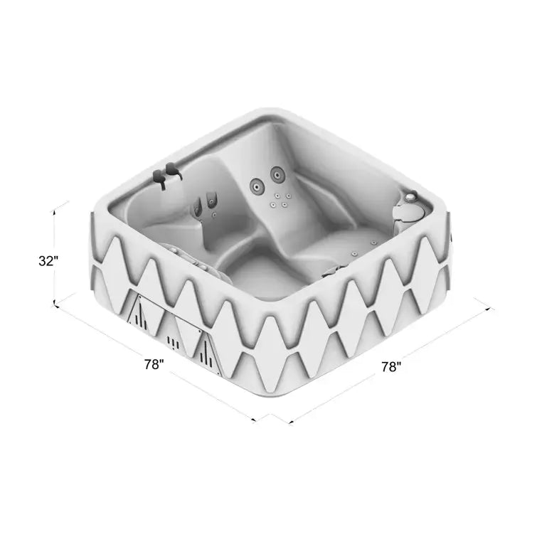 2026 Aquarest Spas,Jet Square Plug And Play Hot Tub with Ozonator