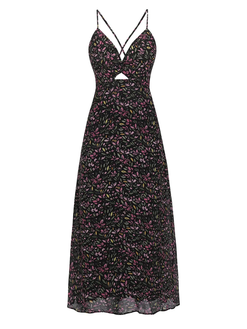 2026 Spaghetti Strap Floral Print Dress