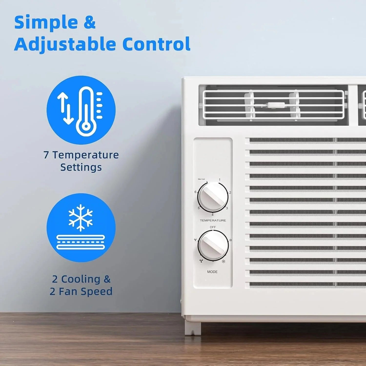 2026 Antarctic Star 12,000 BTU U-shaped window air conditioner, cools rooms up to 550 square feet with 6 modes, 24-hour timer, ultra-quiet window air conditioner