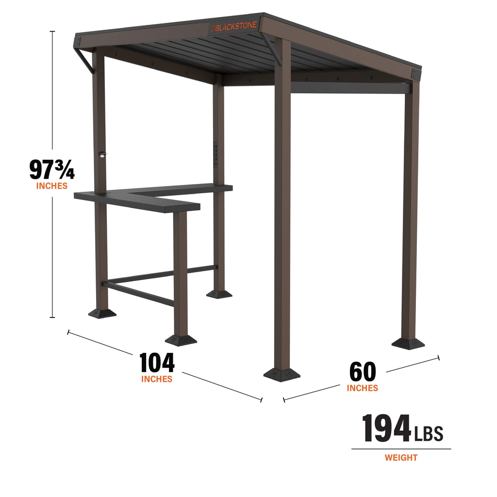 2026 Blackstone 5' x 8' Outdoor Griddle/Grill Pavilion Grill Gazebo
