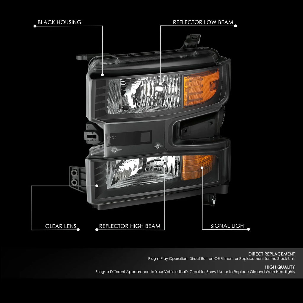 Factory Style Left Side Headlight19-21 Chevy Silverado 1500, 2022 LTD