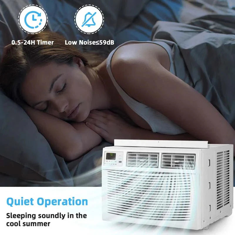 2026 Quiet window air conditioner with 10,000 BTU, remote control, Eco mode, Energy Star certified, 3-in-1 unit with dehumidifier