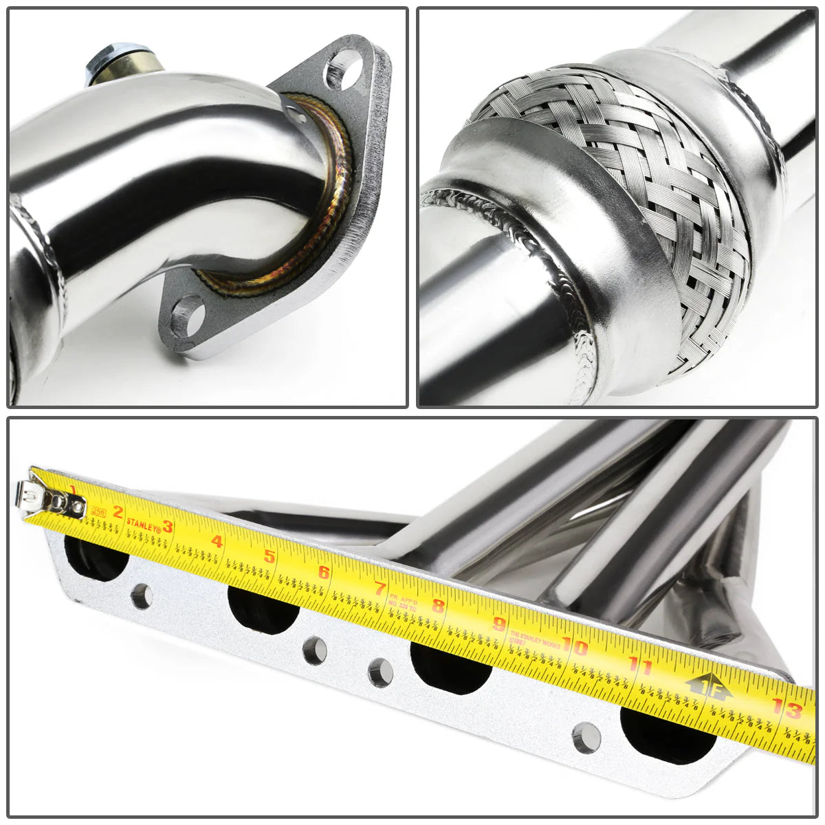 02-06 Mini Cooper 07-08 Convertible Non-Turbo Exhaust Header w/Cat Delete Pipe - Stainless Steel