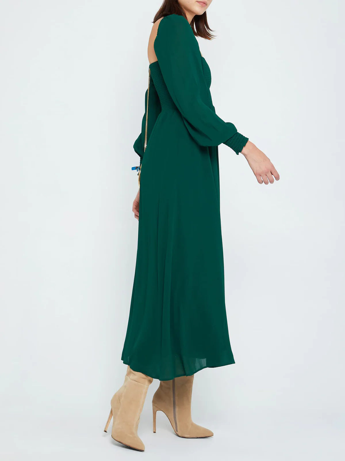 2026 Puffy High-Waisted Floral Dress