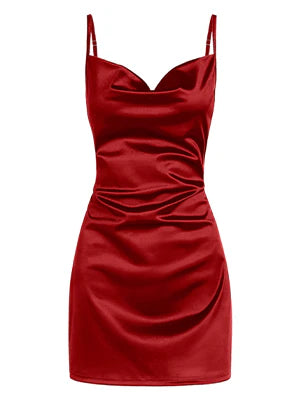 2026 Side Slit Satin Sexy Short Homecoming Dress