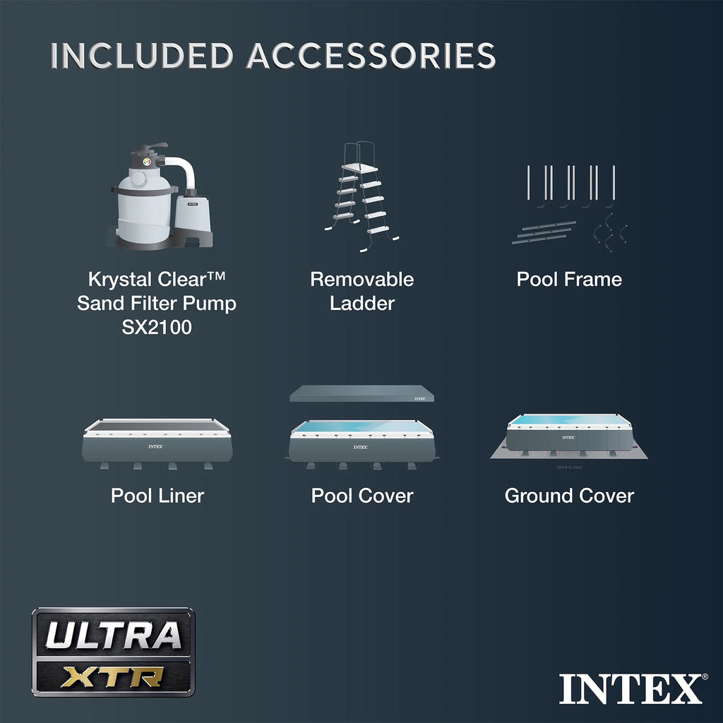2026 INTEX 24ft x 12ft x 52in Ultra XTR Above Ground Pool, Floats (2 Pack), & Inflatable Cooler