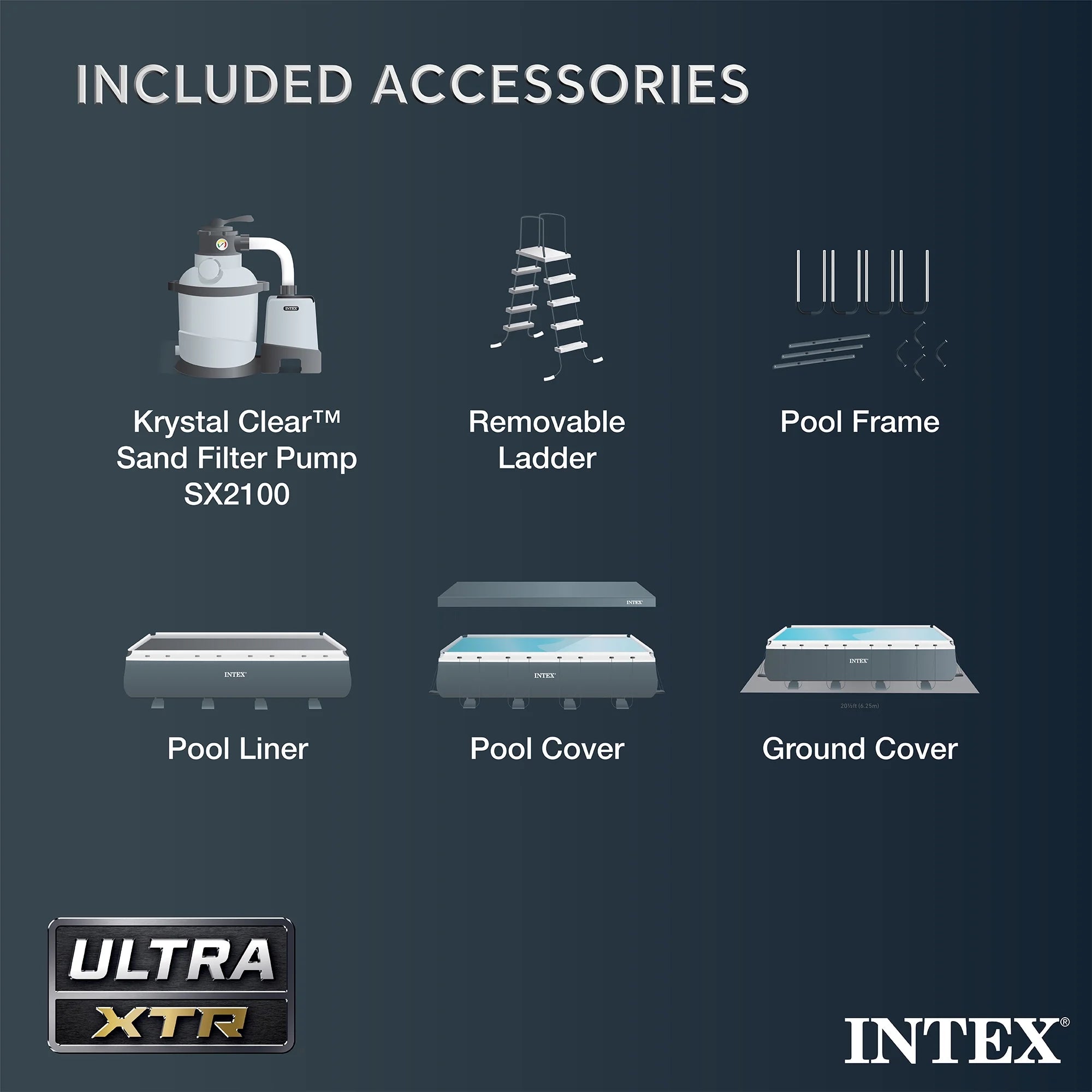 2026 INTEX 24ft x 12ft x 52in Ultra XTR Above Ground Pool, Floats (2 Pack), & Inflatable Cooler