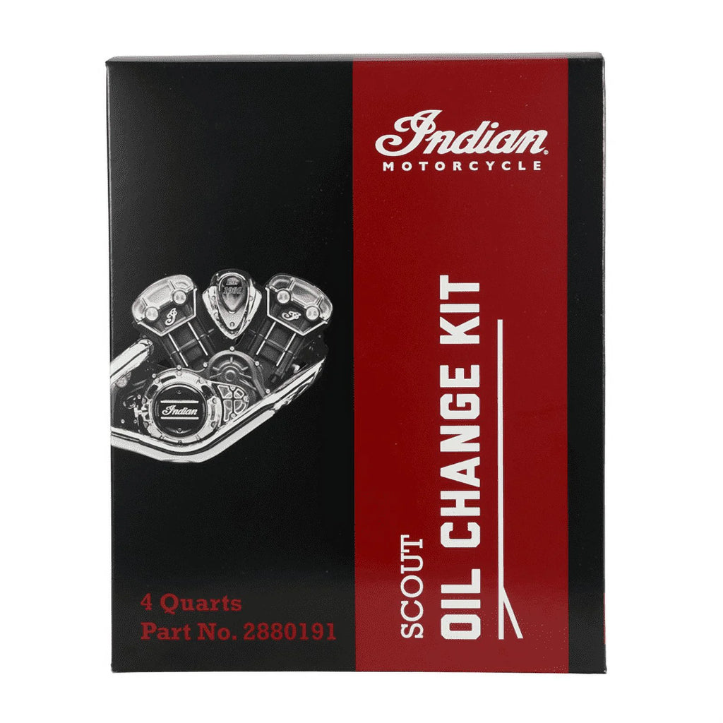 2026 Indian Motorcycle Scout Oil Change Kit with Full Synthetic 15W-60 Motor Oil, 4 Quarts, 2 Washers