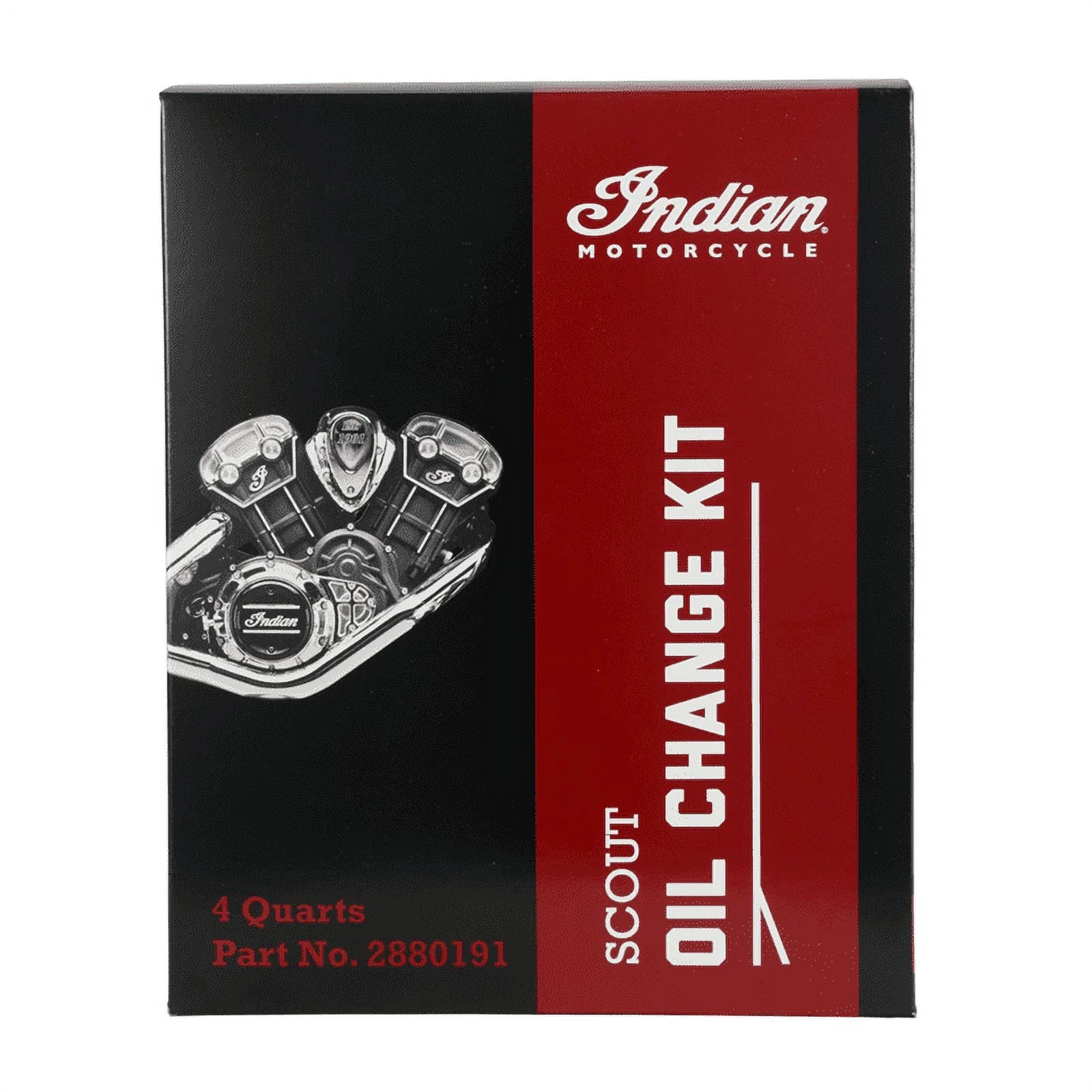 2026 Indian Motorcycle Scout Oil Change Kit with Full Synthetic 15W-60 Motor Oil, 4 Quarts, 2 Washers