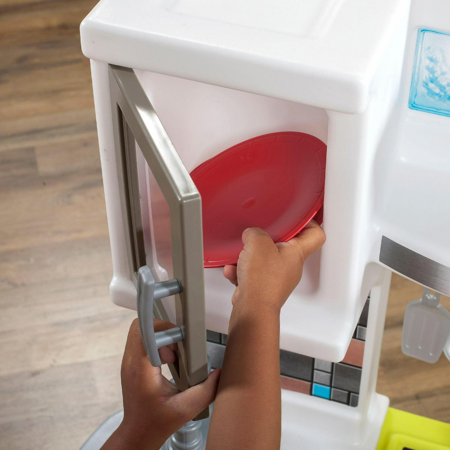 2026 Step2 Contemporary Chef Brown and White Toddler Plastic Play Kitchen