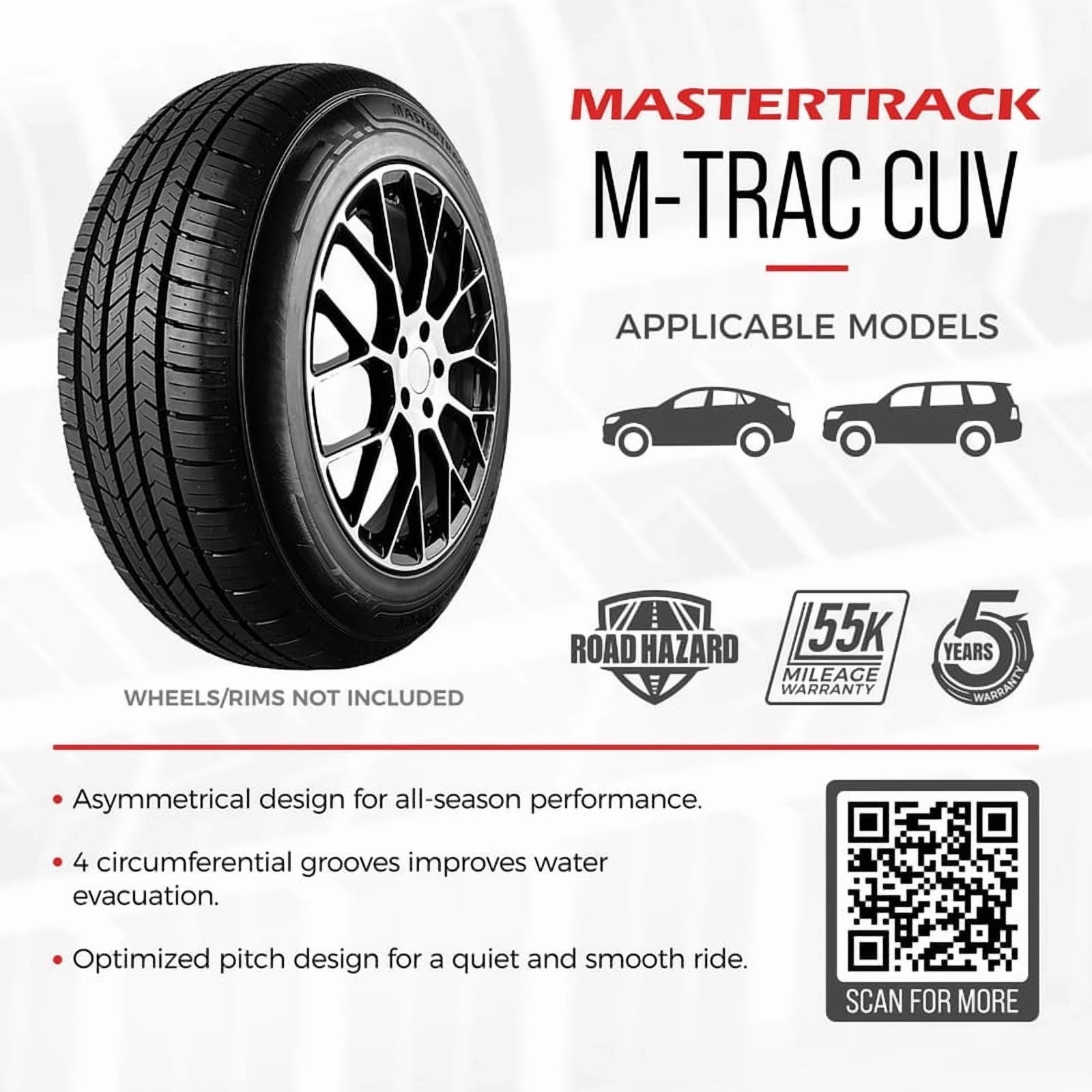 2026 Mastertrack M-TRAC CUV All Season 235/60R18 235/60 R18 103V Crossover CUV/SUV Tires (No Wheels)