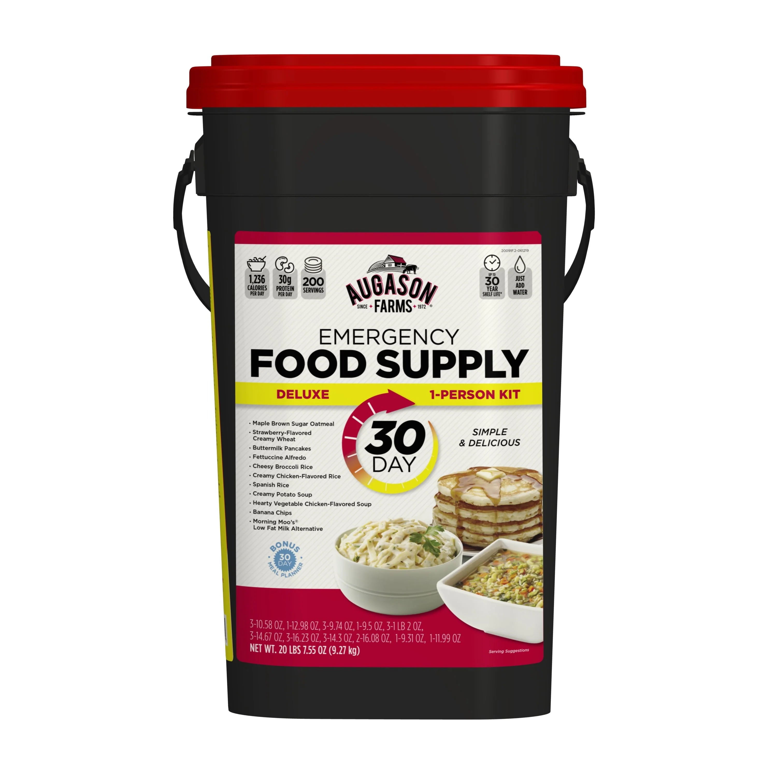 2026 Augason Farms Deluxe 30-Day Emergency Food Supply, 20 lb 7.55 oz