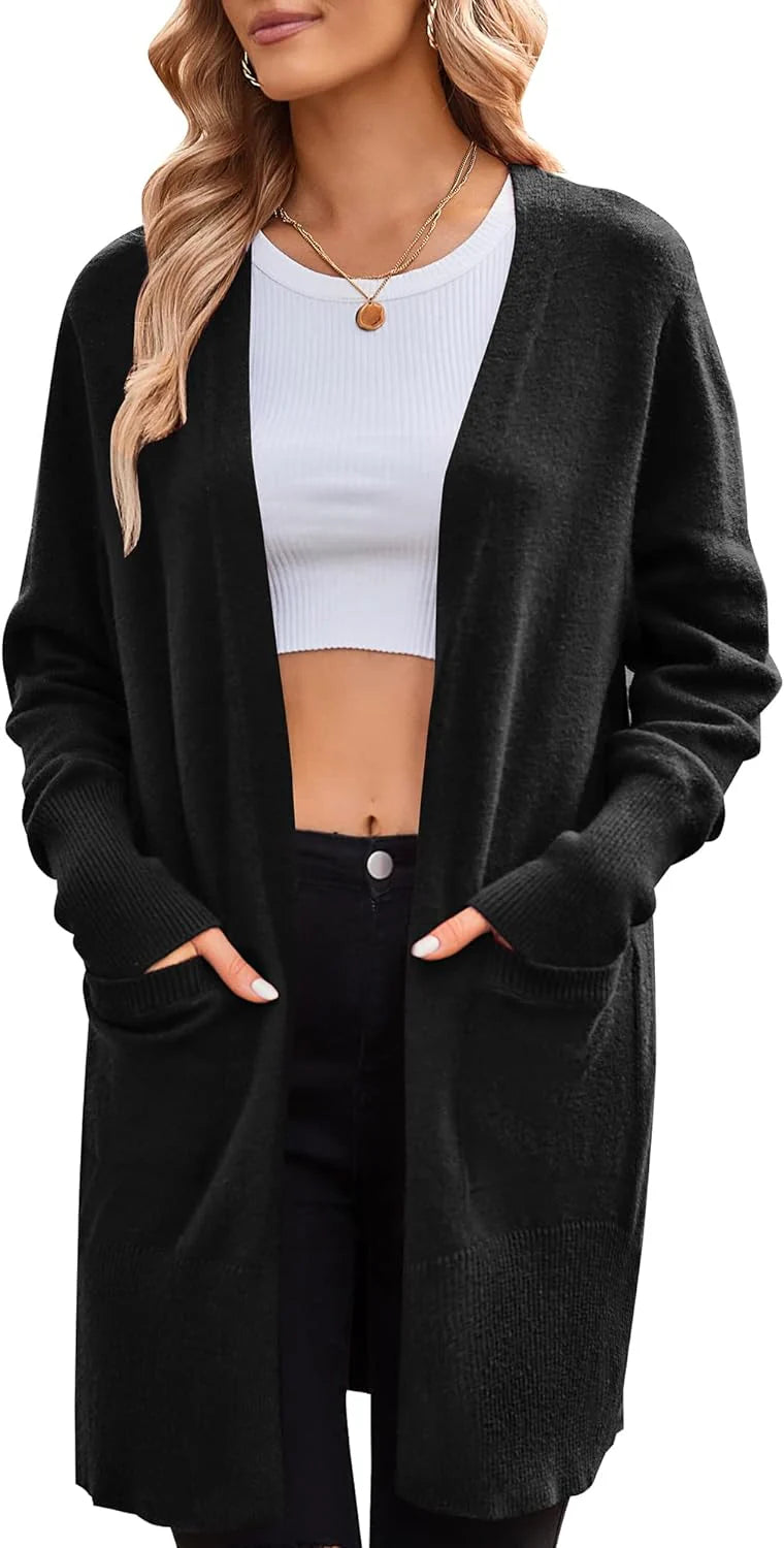 2026 Long Sleeve Soft Cardigan Knit Sweater