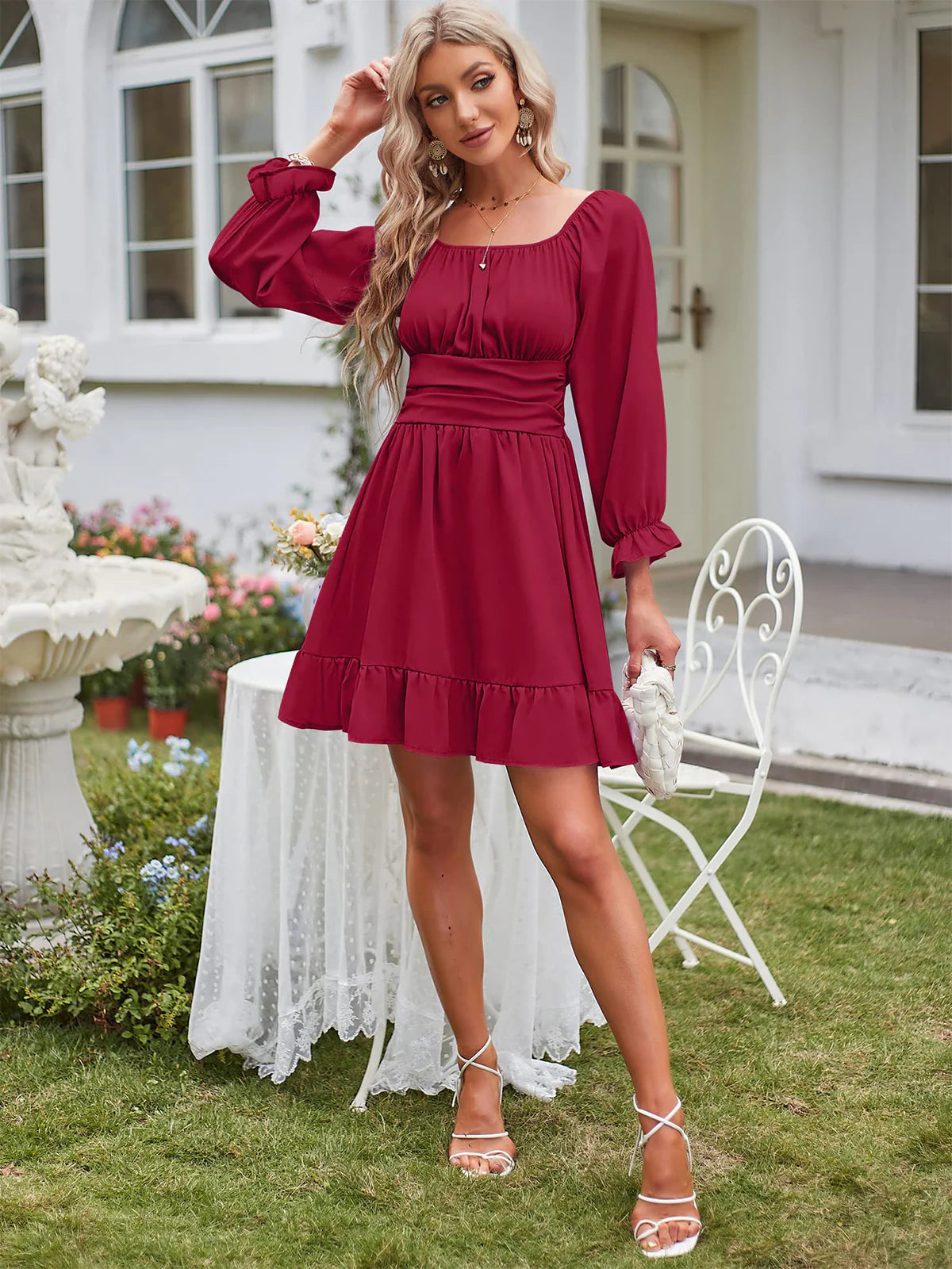 2026 Square Neck Strapless Homecoming Dress