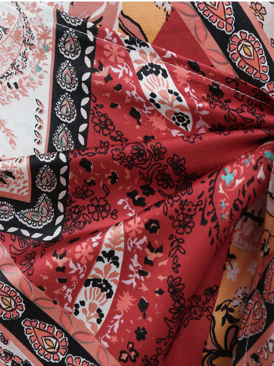2026 Bohemian High Waisted Bustle Skirt