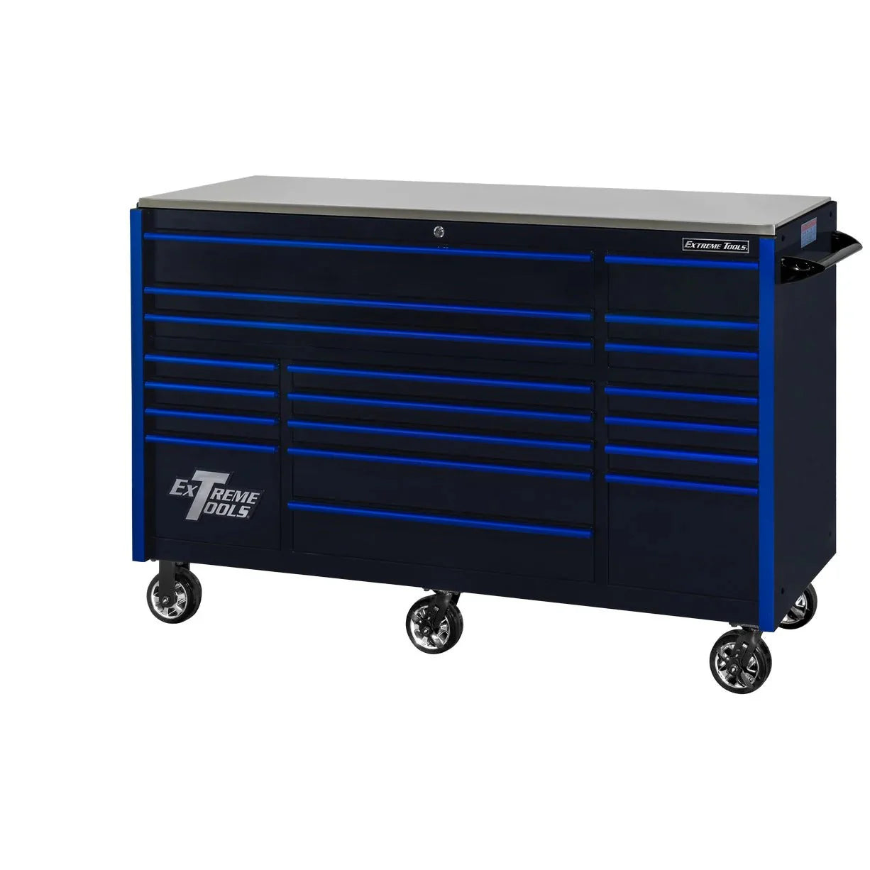 2026 Extreme Tools RX250 Series 72-inch x 30-inch Rolling Cart – 19 Drawers – 250 lb Drawer Slides