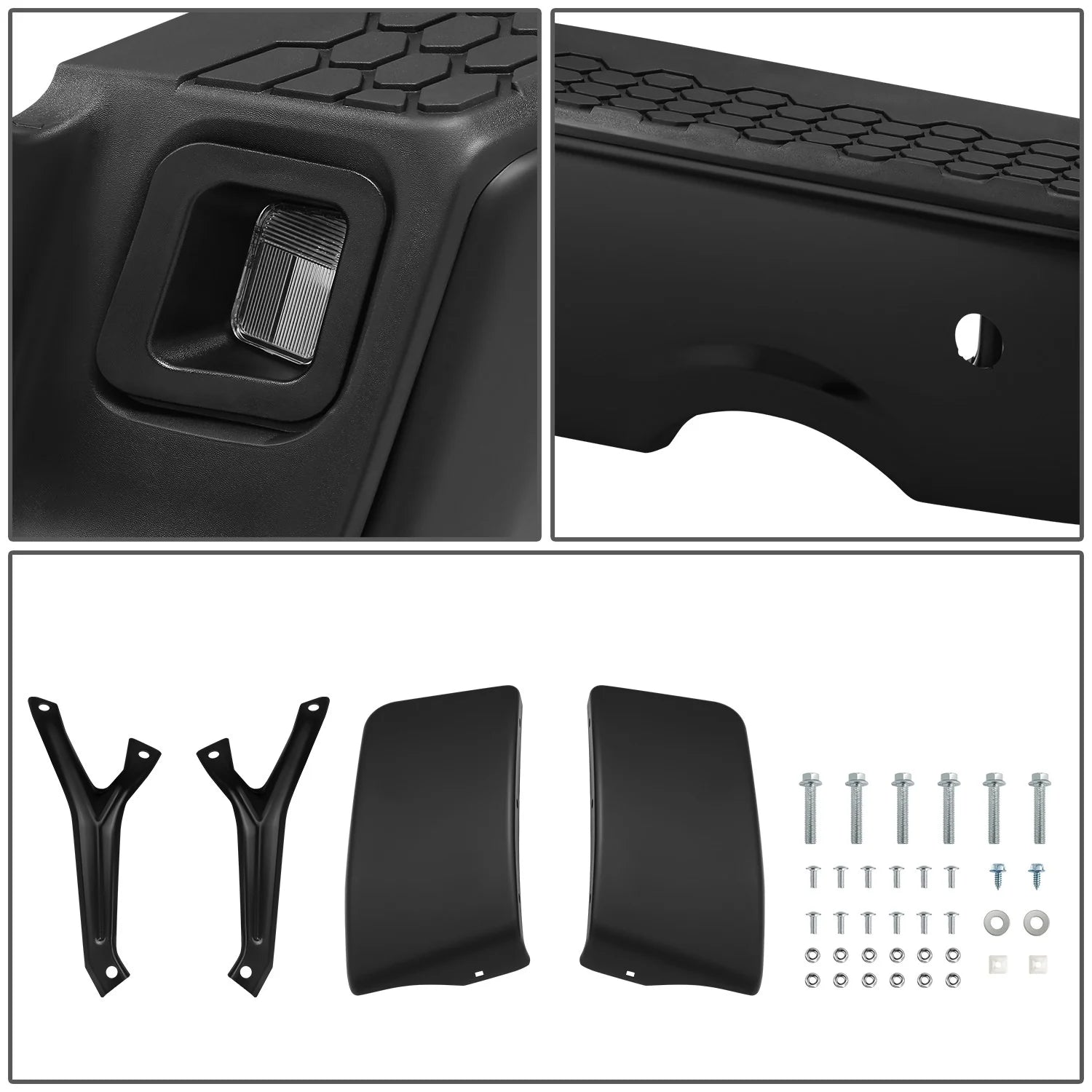 Modular Style Rear Step Bumper w/Dual Exhaust & Sensor Holes  09-19 Dodge Ram 1500